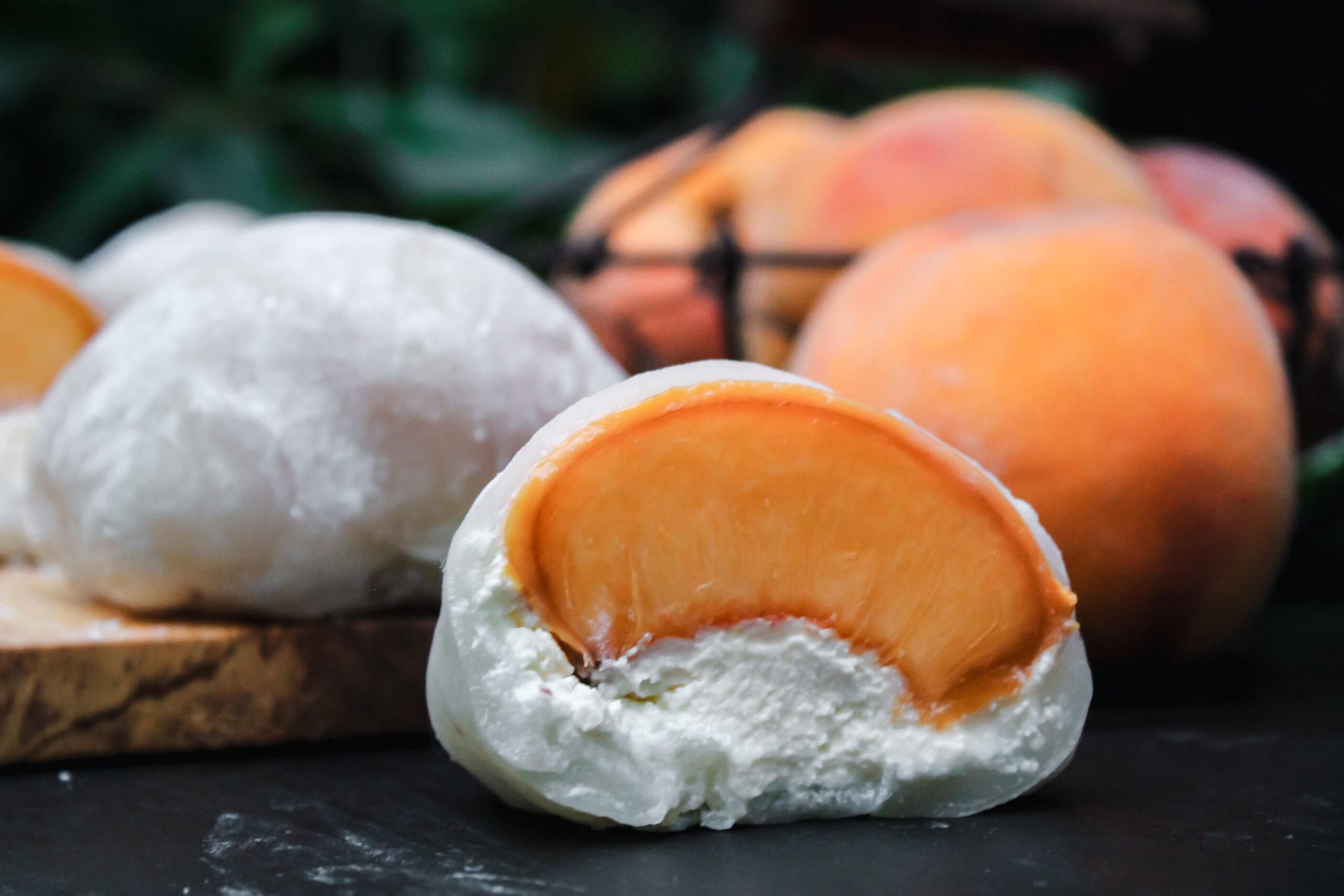 Peaches and Cream Mochi - They Call Me Mini Chef